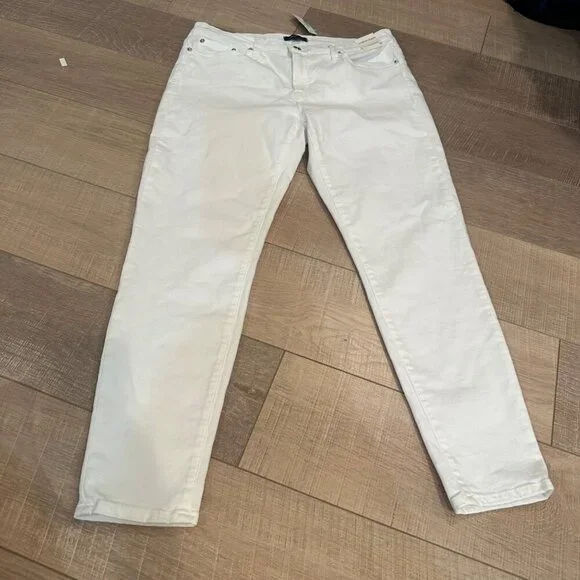 J CREW WOMENS JEANS SIZE 31 8" TOOTHPICK WHITE NEW - Picture 2 of 11